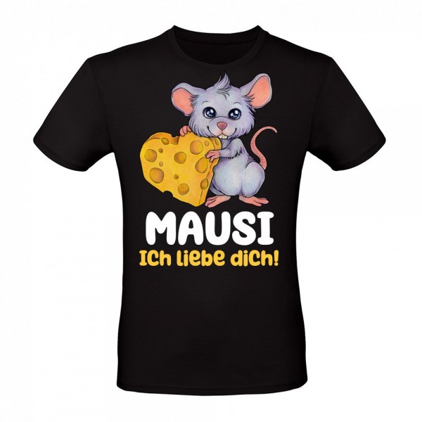 Mausi I love you mouse with cheese heart Valentin gift