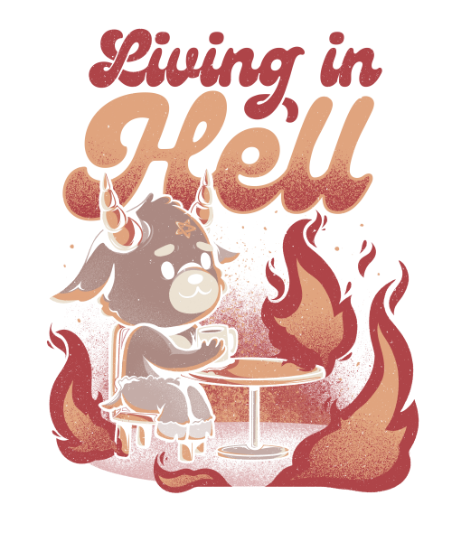 Living In Hell - Creepy Cute Evil Baphomet Gift