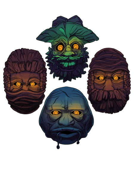 Masks of the cabin