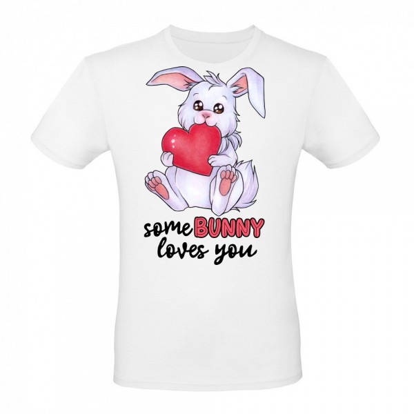 Somebody loves You - cute rabbit bunny with heart