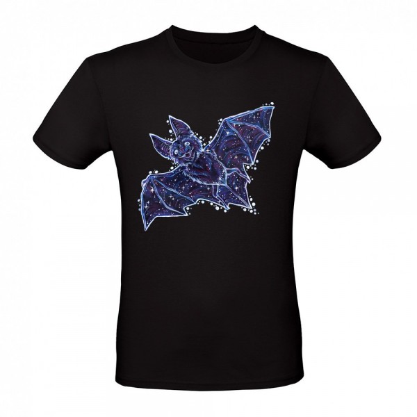 Mystical bat made of stars zodiac signs
