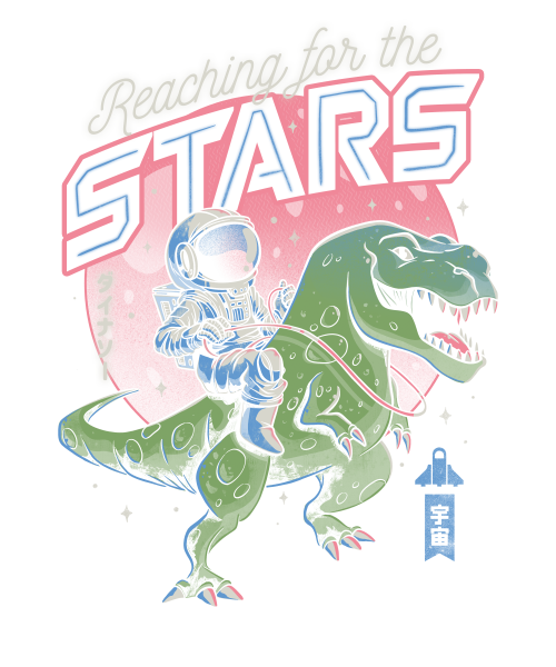 Reaching for the Stars Cute T-Rex Astrounaut Gift