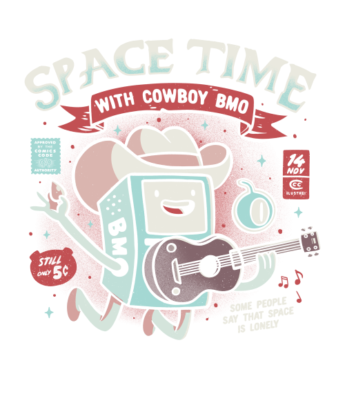 Space Time - Cool Robot Cowboy Gift