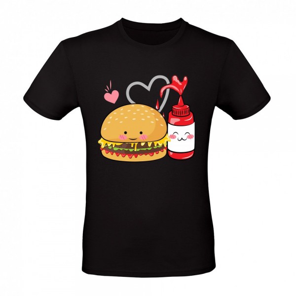 Burger and ketchup in love