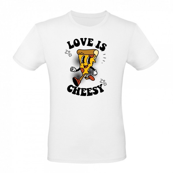 Love is Cheesy pizza slice
