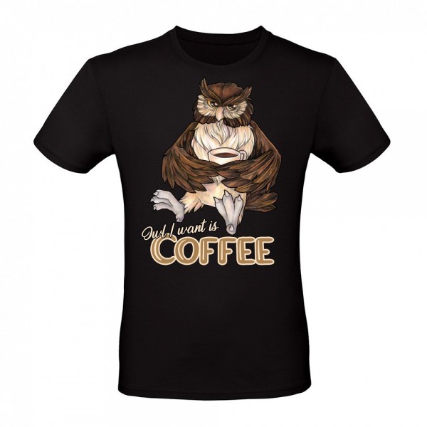 All I want is Coffee - owl with funny puns