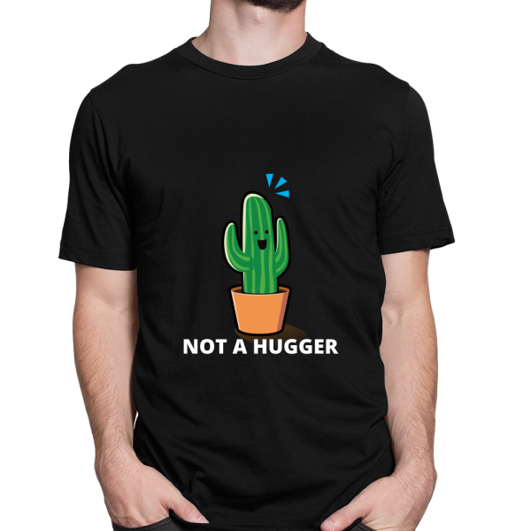 Not A Hugger T Shirt Botanical Cactus cartoon
