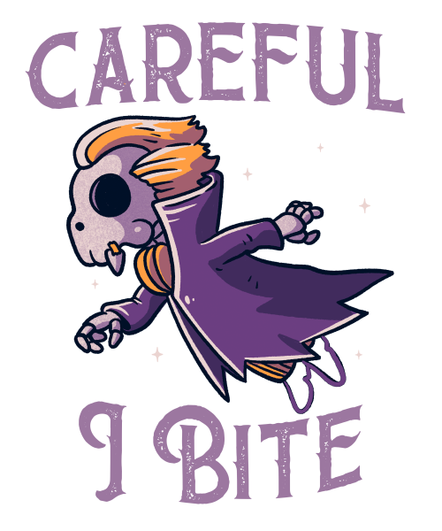 Careful I Bite - Funny Halloween Spooky Skull