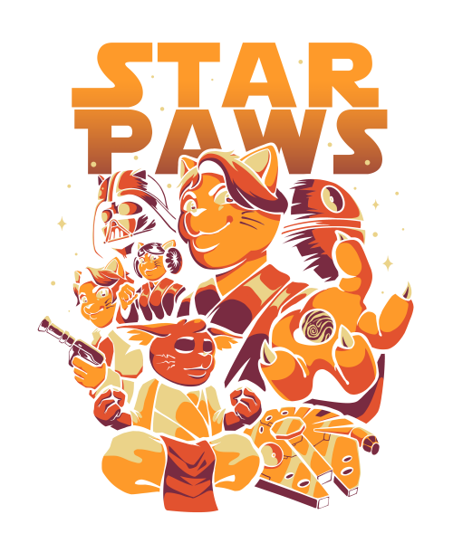 Star Paws Funny Cat Geek Gift