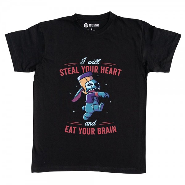 I Will Steal Your Heart And Eat Your Brain - Funny Halloween Spooky Cartoon Gift
