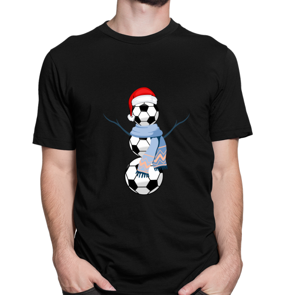Funny Christmas Shirts Soccer Snowman