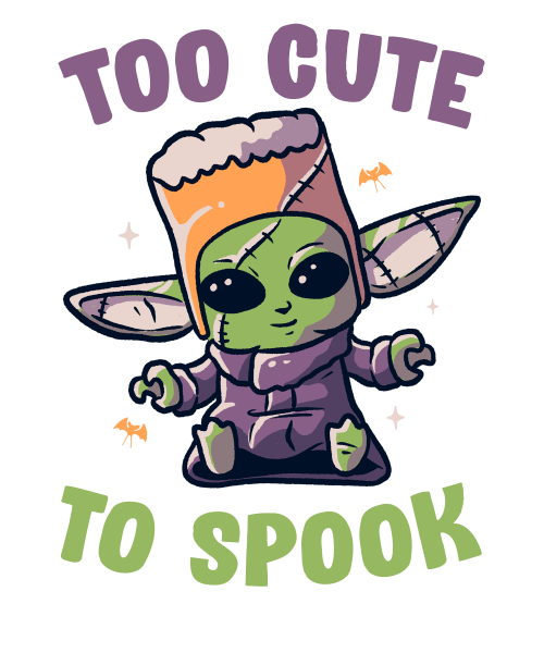 Too Cute To Spook 2 - Funny Halloween Spooky Skull