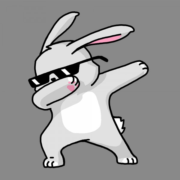 Dabbing Bunny Funny Easter