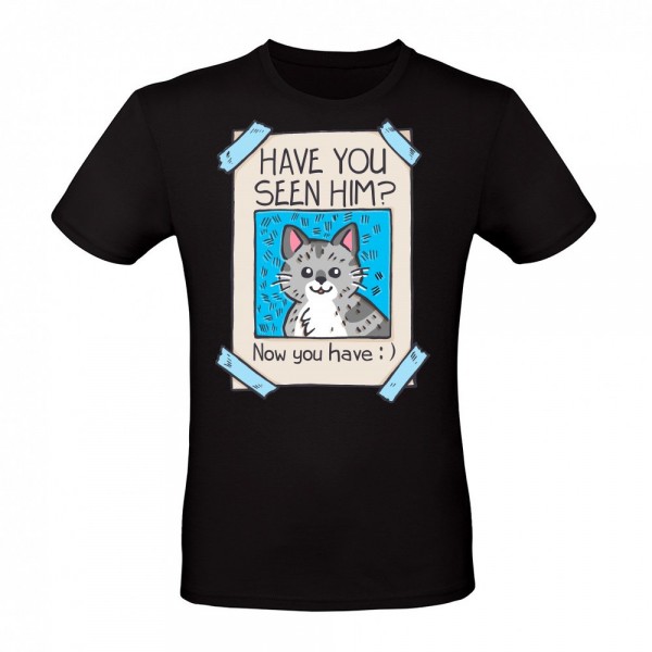Have you seen him Funny gray tabby cat shirt birthday