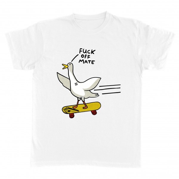 duck with skateboard