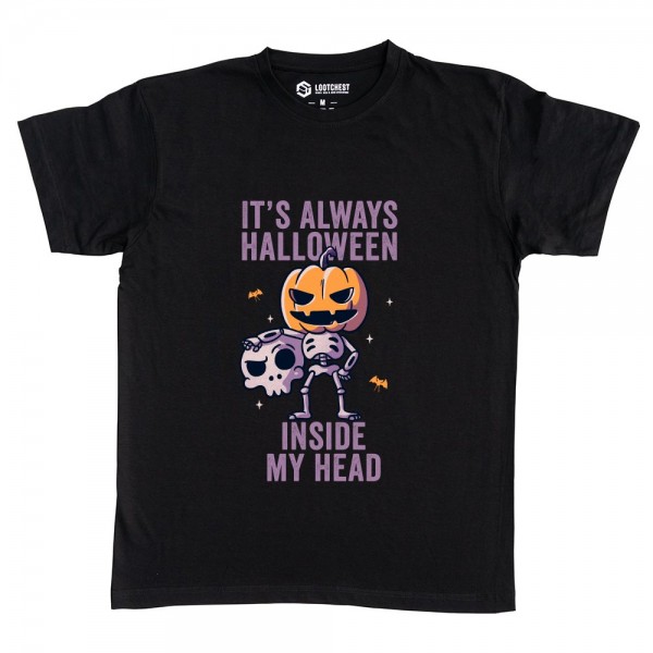 Its Always Halloween Inside My Head - Funny Halloween Spooky Skull