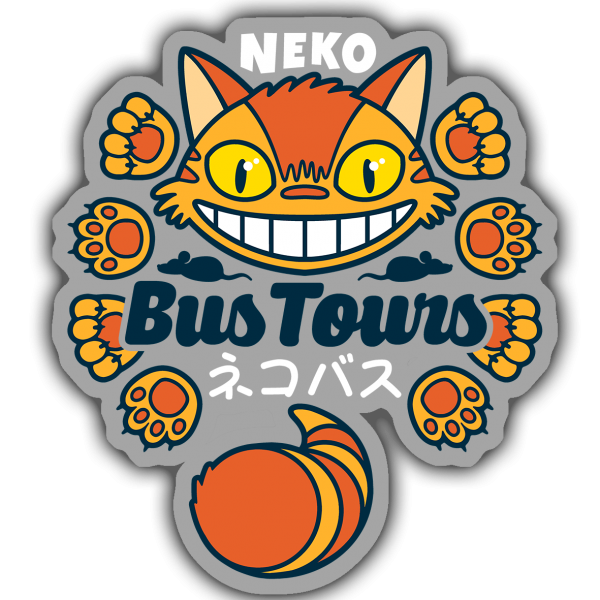 Neko Bus Tours Vinyl Sticker