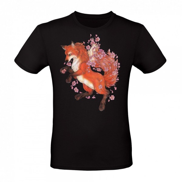 fox with cherry blossoms sakura fox lover