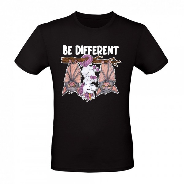 Be Different - Funny unicorn with bats
