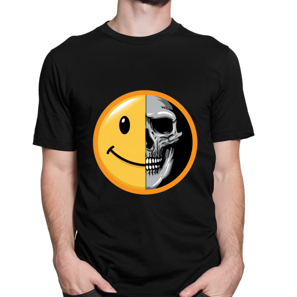emoticon smile and skull
